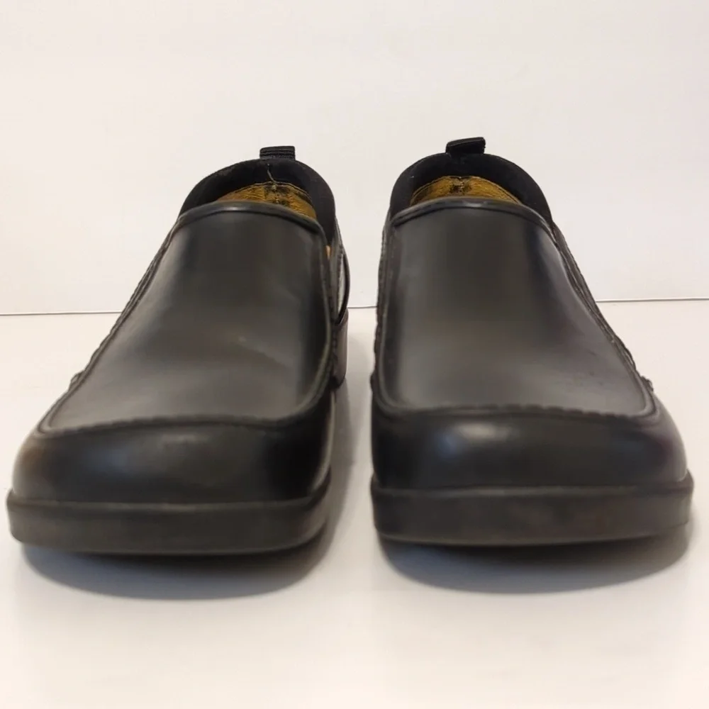 Sperry top spider black rubber low top shoes. Men's size 8.5 woman's size 10